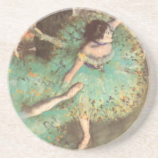The Green Dancer by Edgar Degas, Vintage Ballet Coaster