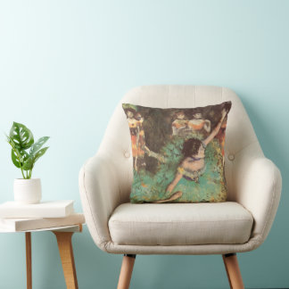 The Green Dancer by Edgar Degas, Vintage Ballet Cushion