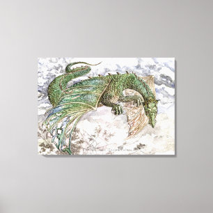 The Green Dragon Artwork Canvas Print
