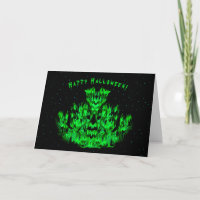 The green Flame Monster in The Starlight Sky