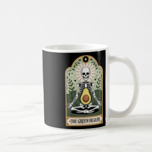The Green Healer Skeleton Avocado Yoga Mystic Coffee Mug