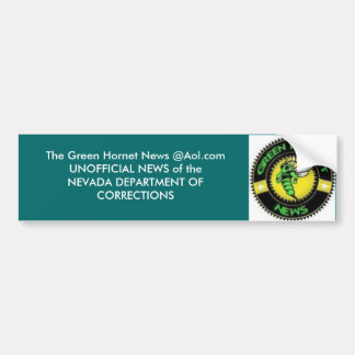 THE GREEN HORNET NEWS BUMPER STICKER