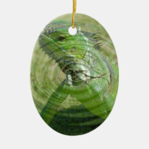 The Green Iguana Ceramic Tree Decoration