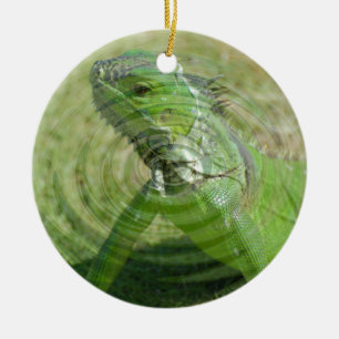 The Green Iguana Ceramic Tree Decoration