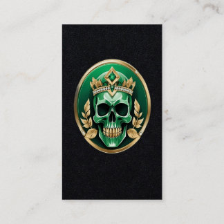 The Green King Skull with a Jewelled Crown Business Card