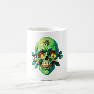 The Green King Skull with a Jewelled Crown Coffee Mug