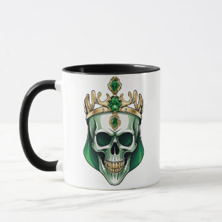 The Green King Skull with a Jewelled Crown Mug