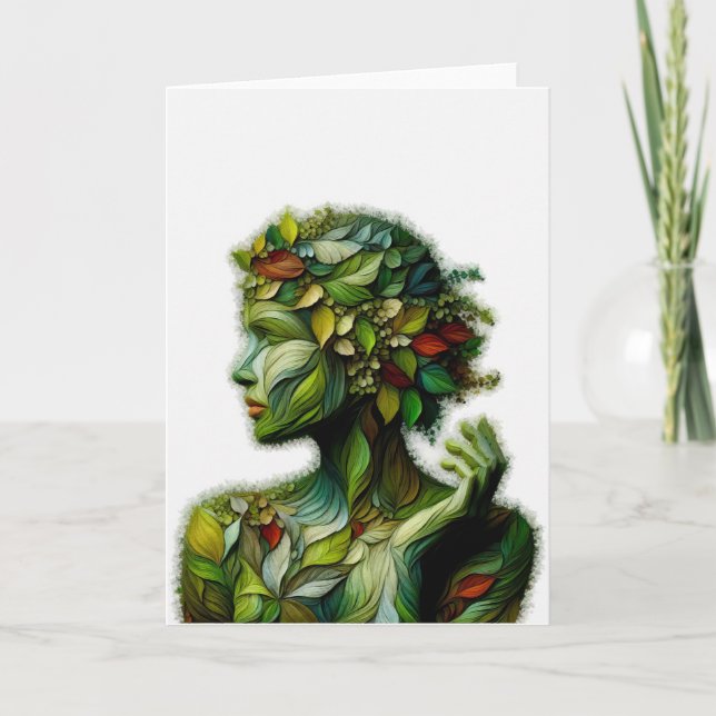 The Green Lady - White Background Card (Front)