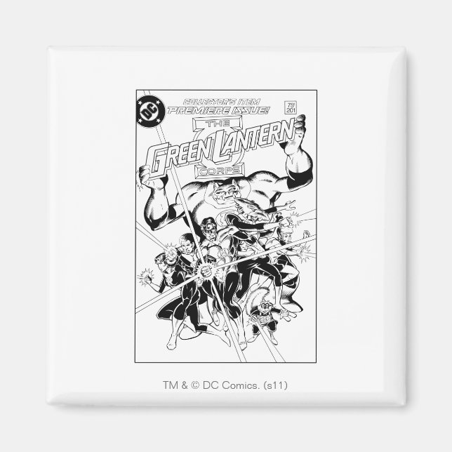 The Green Lantern Corps, Black and White Magnet (Front)