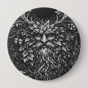 The Green Man by BurnsInHell 10 Cm Round Badge