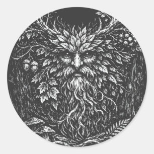 The Green Man by BurnsInHell Classic Round Sticker