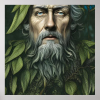 The Green Man Folklore Deity Digital Art
