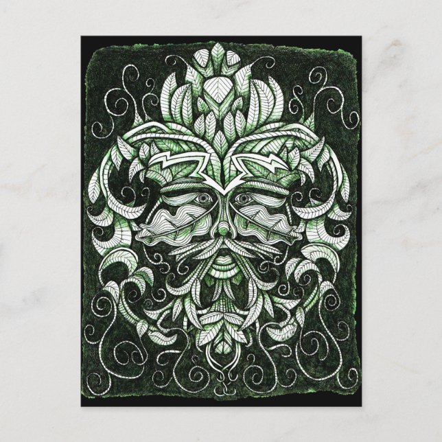 The Green Man Postcard (Front)