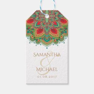 The Green Mandala Wedding Thank You Favour Gift Ta Gift Tags