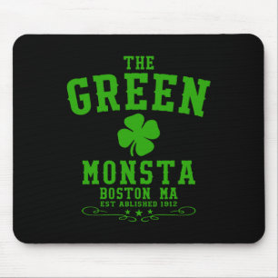 The Green Monsta Clic St Patricks Day Boston Name Mouse Mat
