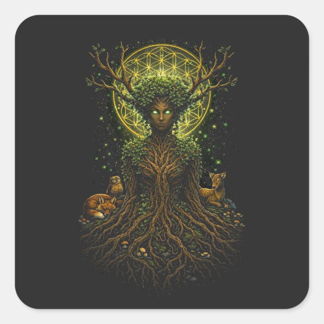 The Green Mother Square Sticker (Front)