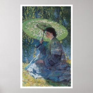 The Green Parasol, 1909 Guy Rose Poster
