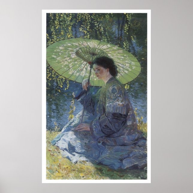 The Green Parasol, 1909 Guy Rose Poster (Front)