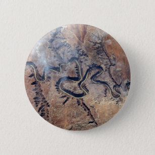 The Green River And Its Tributary Canyons In Utah 6 Cm Round Badge