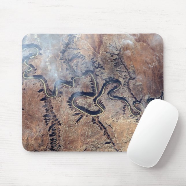 The Green River And Its Tributary Canyons In Utah Mouse Mat (With Mouse)