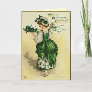 The Green Shamrock St. Patrick's Day Card