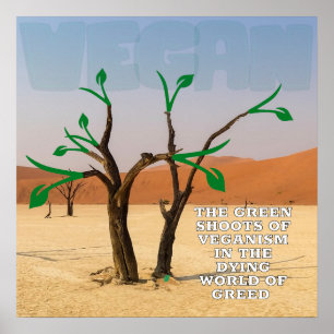 The green shoots of veganism wall art