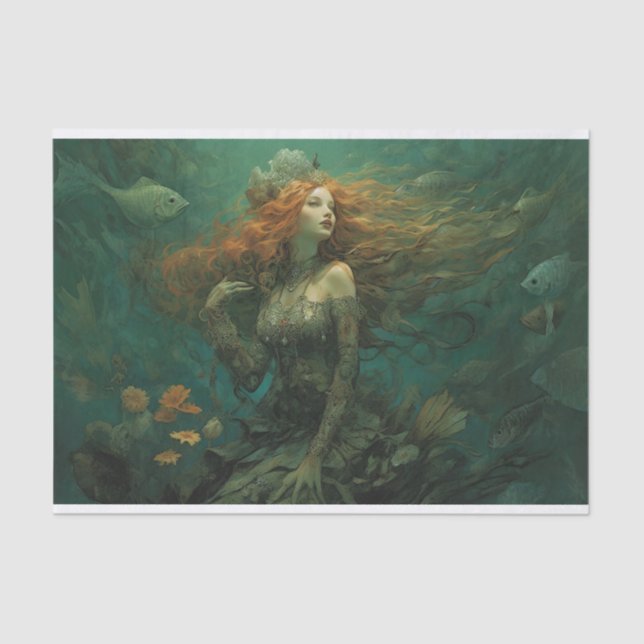 The Green Undine Tissue Paper (Front)