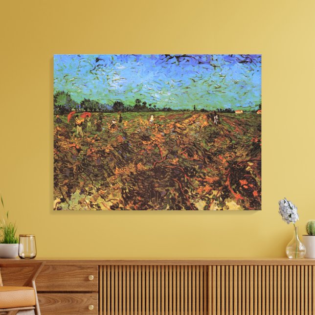 The Green Vineyard by Vincent van Gogh Canvas Print (Insitu(LivingRoom))