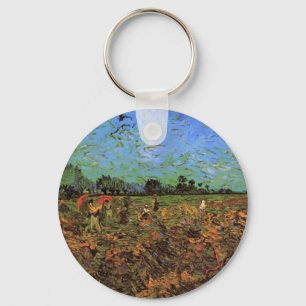 The Green Vineyard by Vincent van Gogh Key Ring