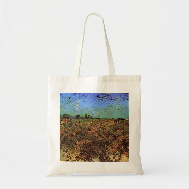 The Green Vineyard by Vincent van Gogh Tote Bag (Front)