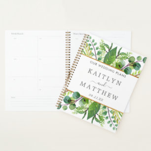 The Greenery & Gold Wedding Collection Planner