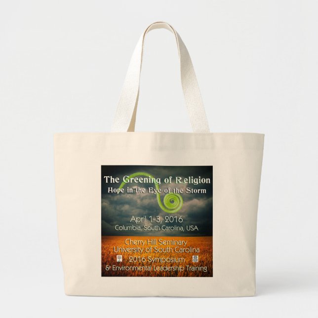 The Greening of Religion Large Tote Bag (Front)