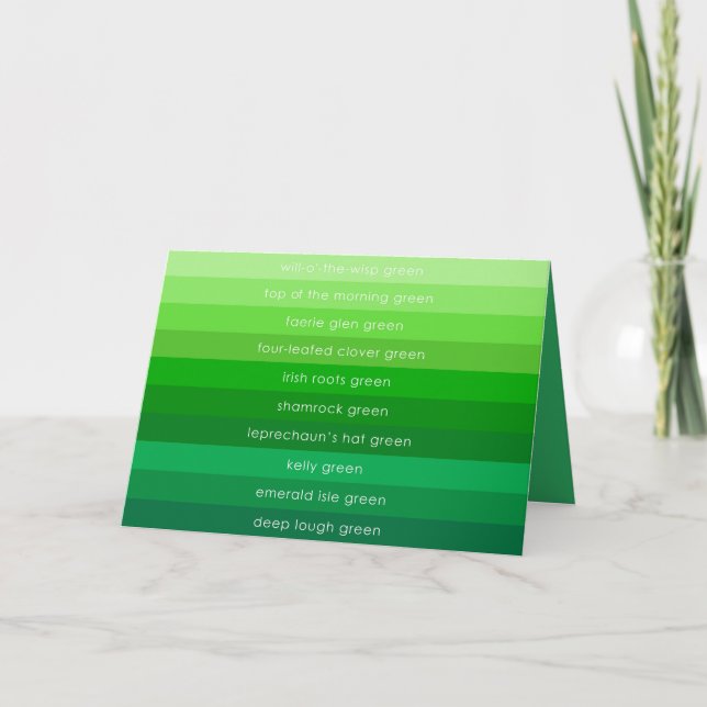 The Greens of Ireland Card (Front)