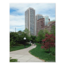 "The Greenway in Summer" Boston, MA. 8.5x11 Print