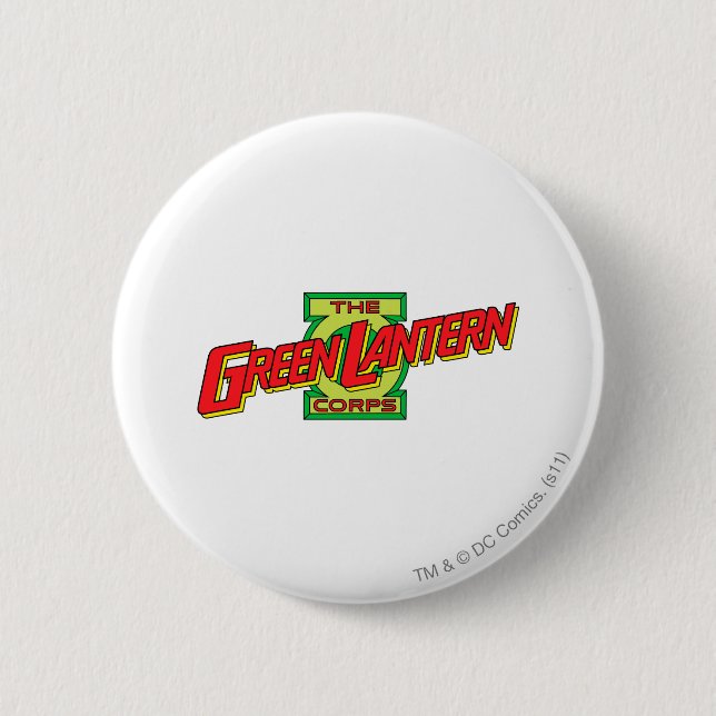 The Gren Lantern Corps Logo 6 Cm Round Badge (Front)
