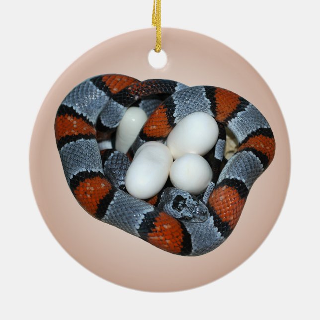 The grey-banded kingsnake ceramic tree decoration (Back)