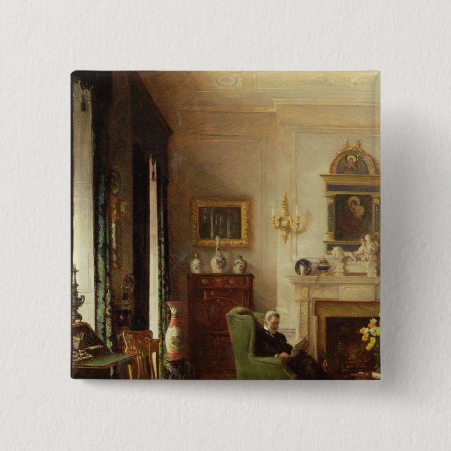 The Grey Drawing Room 15 Cm Square Badge (Front)