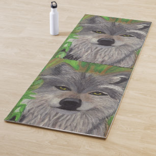 THE GREY WOLF  YOGA MAT