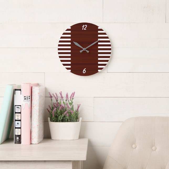 The Gridiron Stripe Athletic Wall Clock (Reading Room)