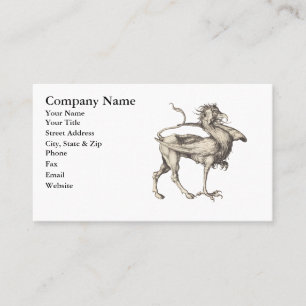 The Griffin 15th Century Mediaeval Engraving Business Card