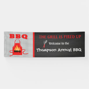 The Grill Is Fired Up Annual BBQ Banner