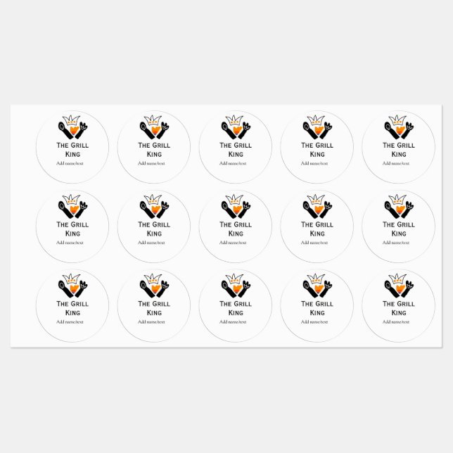 The grill master add name text cooking best barequ (Sheet)