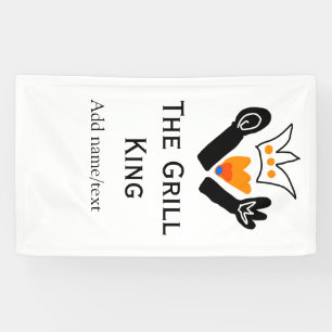 The grill master add name text cooking best barequ banner