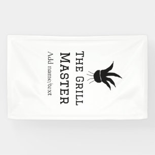 The grill master add name text cooking best barequ banner