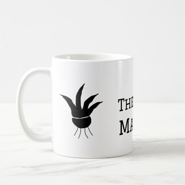 The grill master add name text cooking best barequ coffee mug (Left)