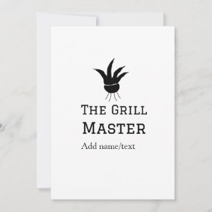 The grill master add name text cooking best barequ invitation