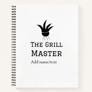 The grill master add name text cooking best barequ notebook