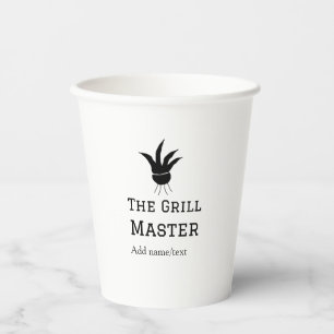 The grill master add name text cooking best barequ paper cups