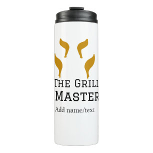 The grill master add name text cooking best barequ thermal tumbler