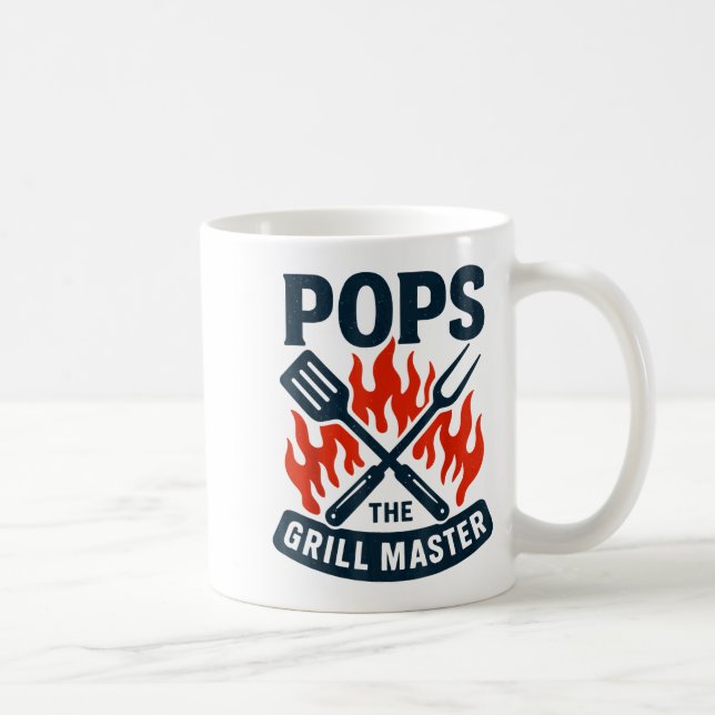 The Grill Master Bbq Father's Day Grandpa Grilling Coffee Mug (Right)